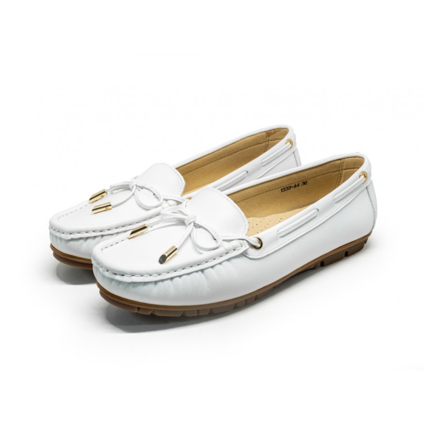 1339A4 Apache Ladies Leather Moccasins/Slip Ons