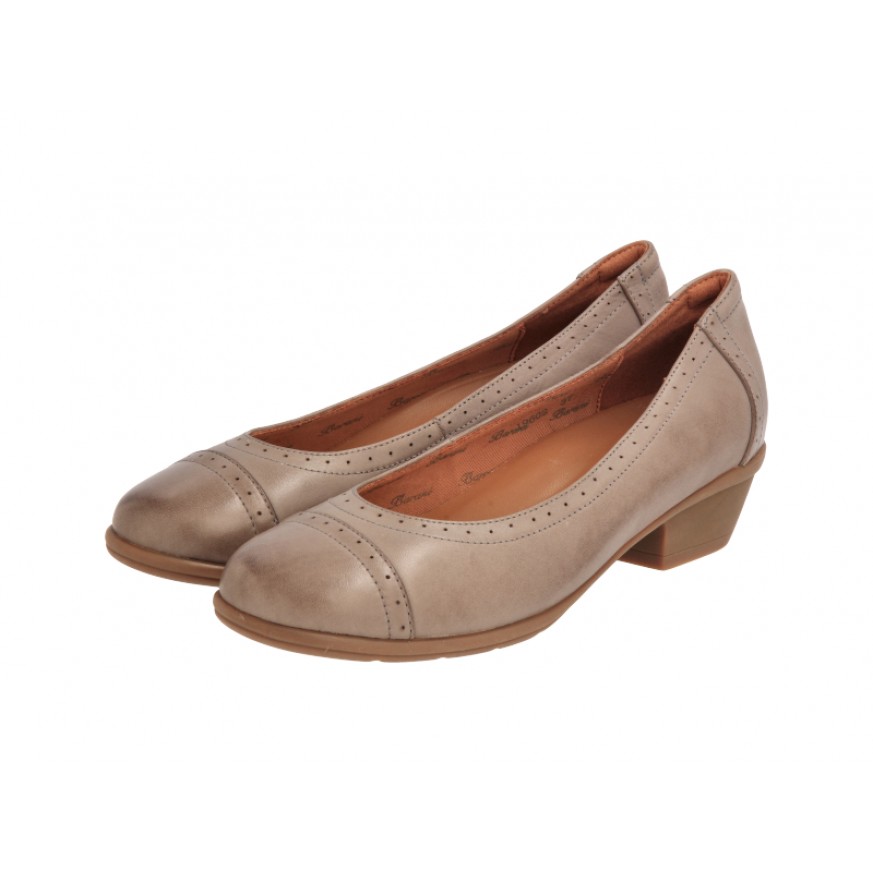 19602 Barani Leather Heels (Short, Perforated Lining)