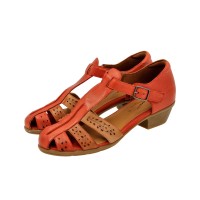 19606 Barani Leather Heeled Sandals (Short)
