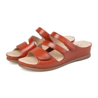 3642 Barani Leather Slippers (Triple Strap)