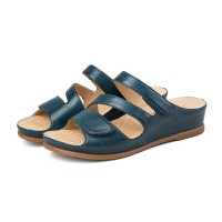 3642 Barani Leather Slippers (Triple Strap)