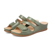 3642 Barani Leather Slippers (Triple Strap)