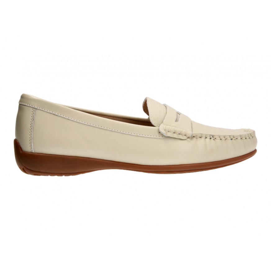 36771 Apache Ladies Leather Moccasins/Slip Ons (Penny Strap)