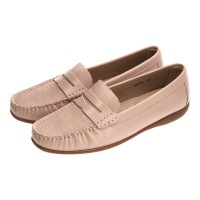 36771 Apache Ladies Leather Moccasins/Slip Ons (Penny Strap)