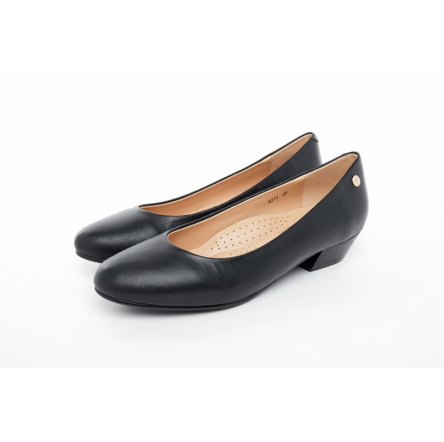 4211 Barani Classic Leather Heels (Short)