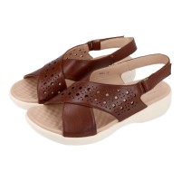6224 Barani Comfort Leather Sandals (Cross Strap)