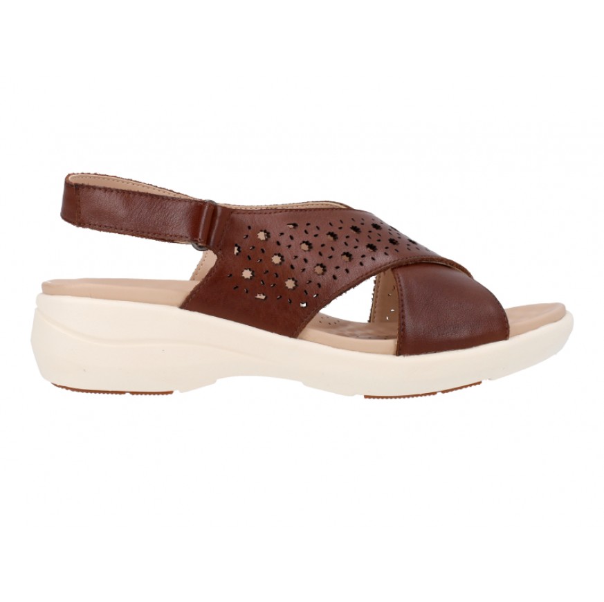 6224 Barani Comfort Leather Sandals (Cross Strap)