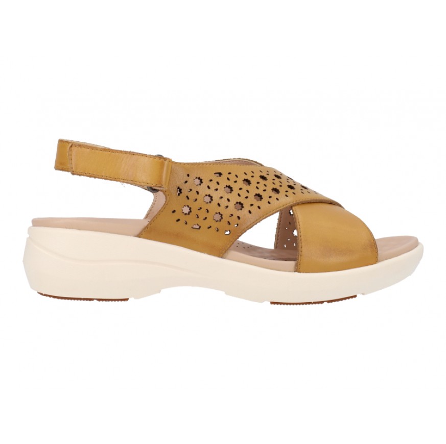 6224 Barani Comfort Leather Sandals (Cross Strap)