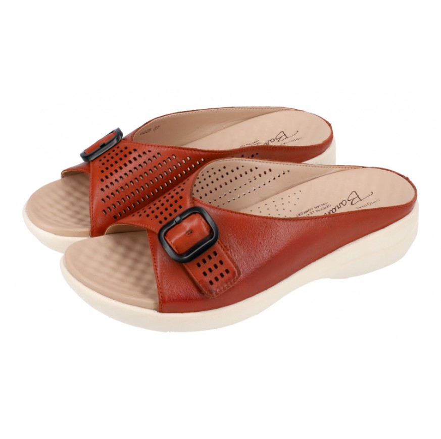 6225 Barani Comfort Leather Slippers (Single Strap)
