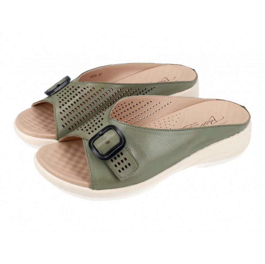 6225 Barani Comfort Leather Slippers (Single Strap)