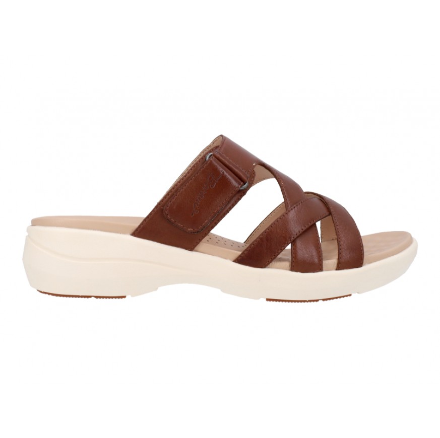 6226 Barani Comfort Leather Slippers (Cross Strap)