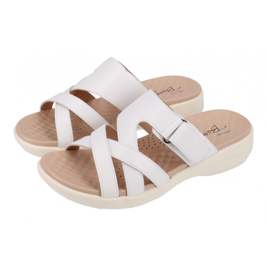 6226 Barani Comfort Leather Slippers (Cross Strap)