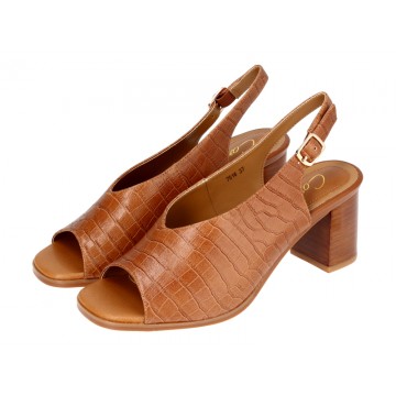 7016 Caratti Leather Heeled Sandals