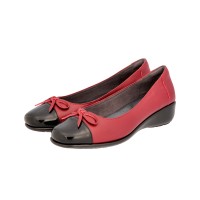 8948-150 Barani Leather Pumps (with Micro Wedge, Fixed Ribbon)