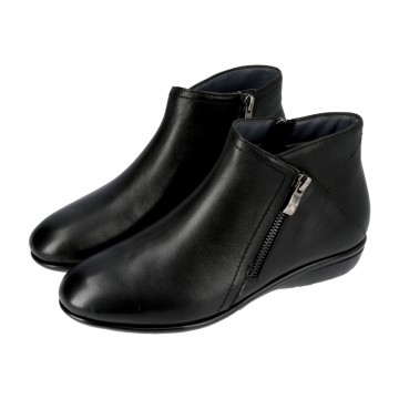 8965-101 Barani Leather Ankle Boots/Booties (Side Zip)